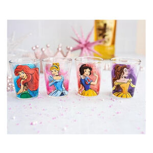 NEW Silver Buffalo Disney Princess Shot Glass Set of 4, One Size, Multicolor